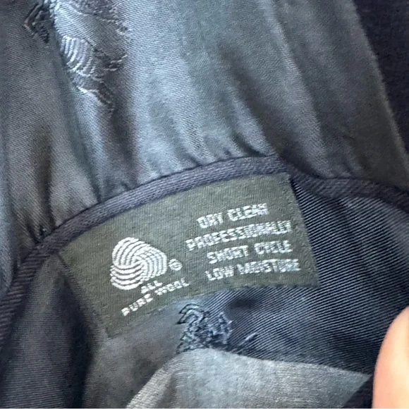 Burberrys Vintage Double Breasted Blazer Navy Gold Crest Buttons Men’s L - Picture 8 of 16